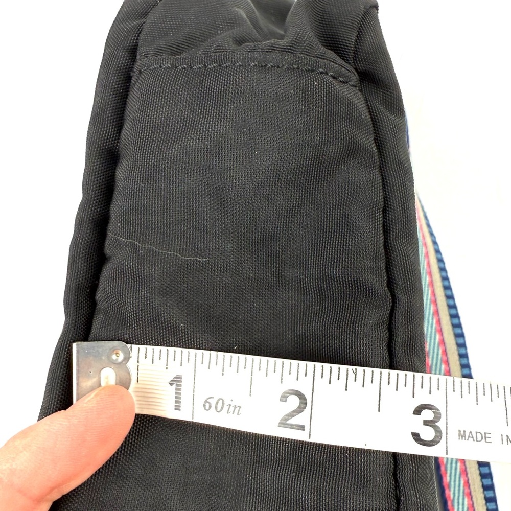 Kipling Crossbody Bag Black Striped Strap‎ Handbag Purse Unique Saddle Handbag - Picture 10 of 11